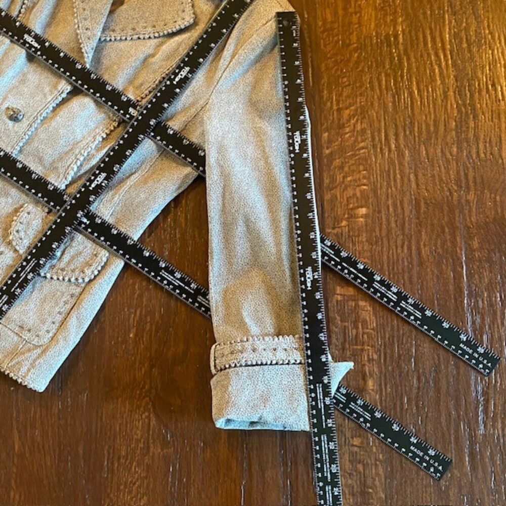 Bradley by Bradley Bayou Suede Leather Studded Moto Jacket Small - Picture 13 of 16